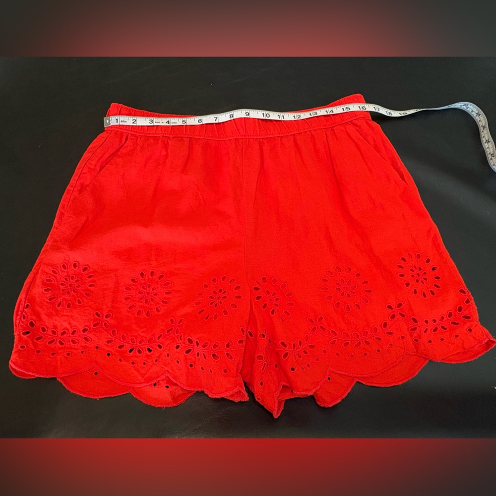 LOFT Burnt Orange Linen Blend Matching Set Eyelet Pattern size L - Picture 12 of 15